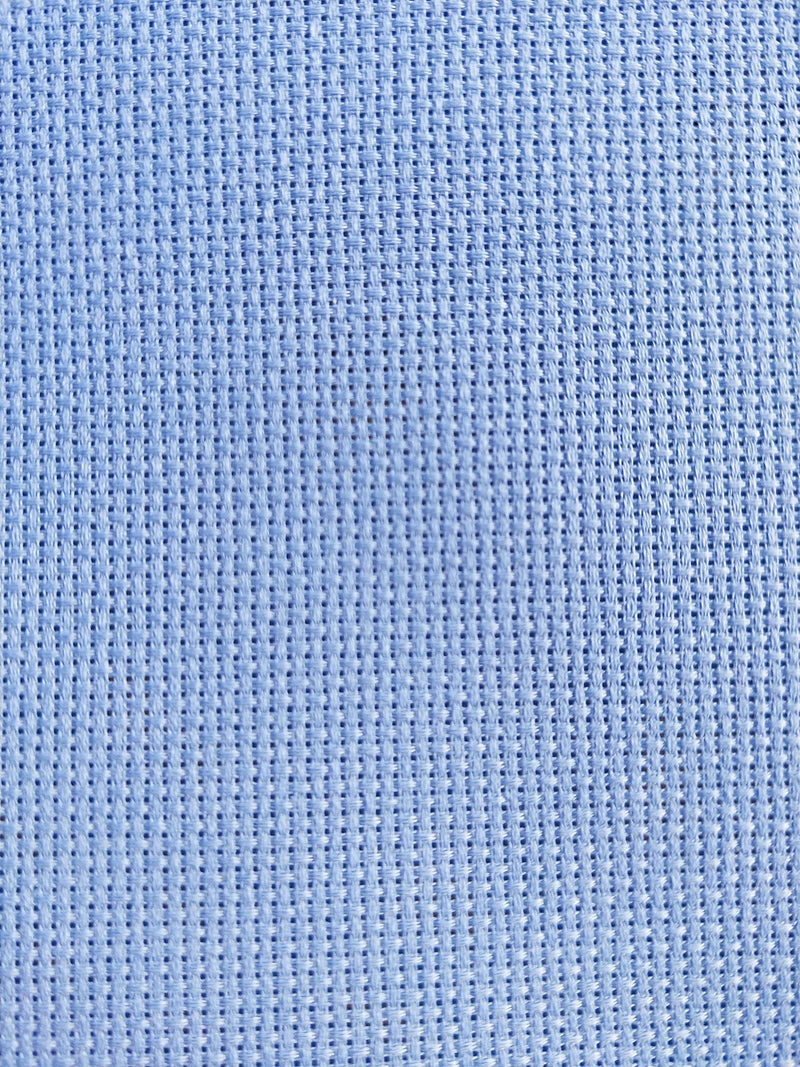 KCS 19" x 28" 14CT Counted Cotton Aida Cloth Cross Stitch Fabric (Light Blue) - Image 4